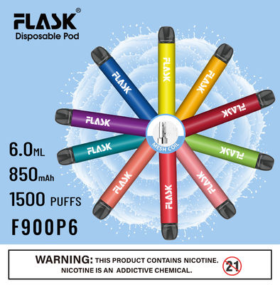 Катушка сетки ручки 1500puffs Vape ровного воздушного потока F900 P6 устранимая