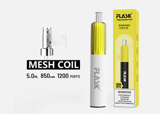 катушка приправленная солью вапоризатора никотина 850mAh 2% ручки сетки Vape Pre заполнила стручки