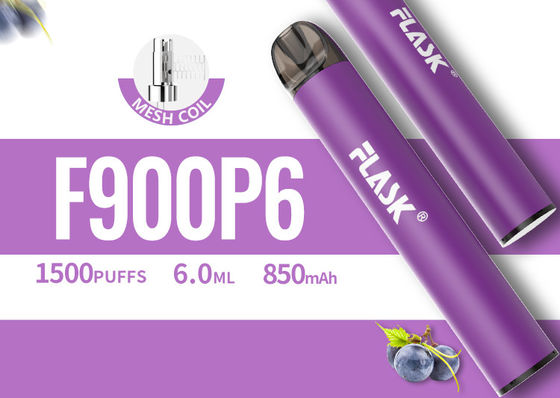 прибор стручка 6.0ml устранимый Vape, ручка 1500puffs устранимая Vape