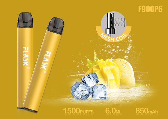 Патрон масла Nicosalt 5% 1500puffs 6.0ml стеклянный с катушкой сетки