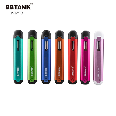 Патрон плоского масла керамический 2ml Cbd Thc перепада 8 прибора стручка Vape мундштука устранимого