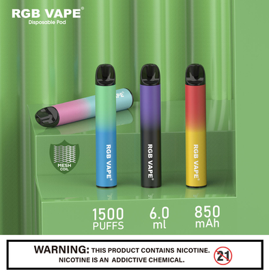 Сигареты прибора 850mah здоровые e стручка катушки 6ml устранимые Vape сетки RGB