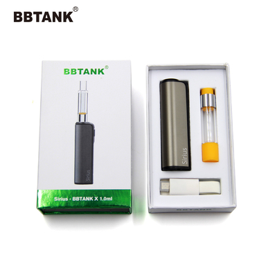Патрон 0.5ml 1,0 фабрики BBTANK оптовый первоначальный полностью стеклянный 2,0 грамма, 510 поток, подходящее масло выкостности широкого диапазона